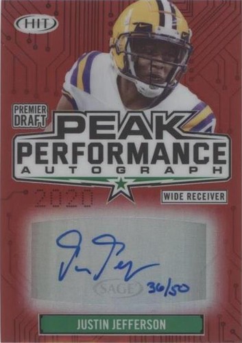 2020 Sage Hit Justin Jefferson #PKA-JJ1