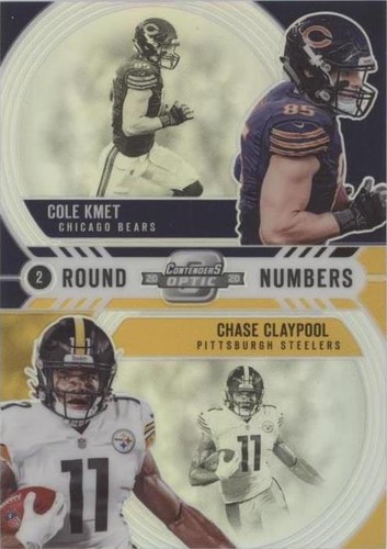 2020 Panini Contenders Optic Chase Claypool Cole Kmet #RN16
