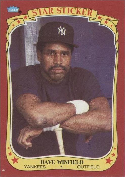 Adesivos Fleer Star 1986 - Dave Winfield #S-4