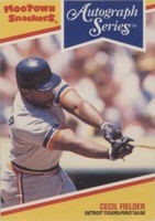 1992 Mootown Snackers Autograph Series - Cecil Fielder #10