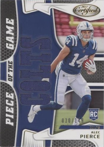 2022 Panini Certified Alec Pierce #PG-AP