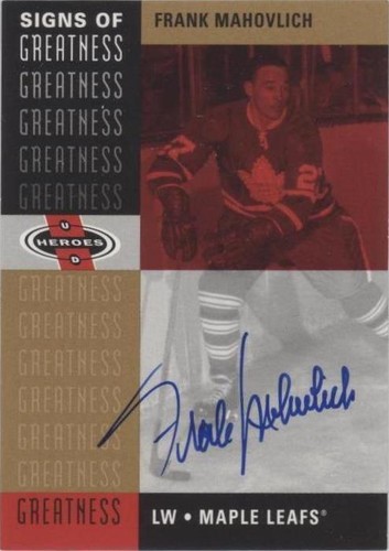 2000-01 Upper Deck Heroes - Frank Mahovlich #FM