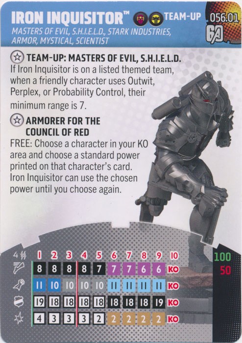 Marvel Heroclix Avengers 60th Team Up Card : Iron Inquisitor 056.01