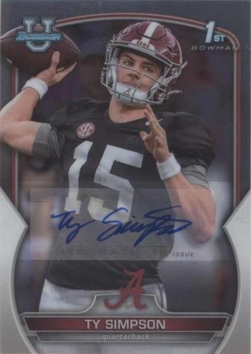 2022 Bowman University Chrome Ty Simpson #80