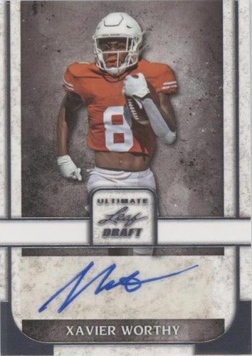 2022 Leaf Ultimate Draft Xavier Worthy #BA-XW1