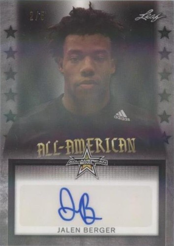 2020 Leaf Metal U.S. Army All-American Bowl Jalen Berger #ATA-JB2