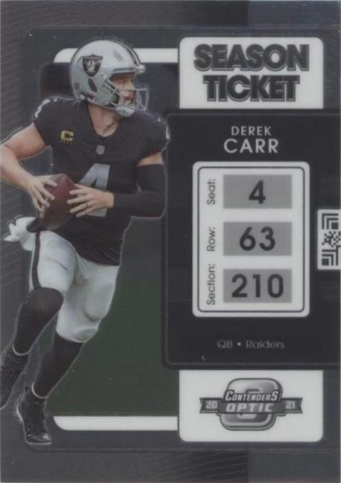 2021 Panini Contenders Optic Derek Carr #5