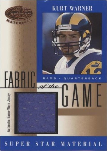 2001 Leaf Certified Materials Kurt Warner #FG-59