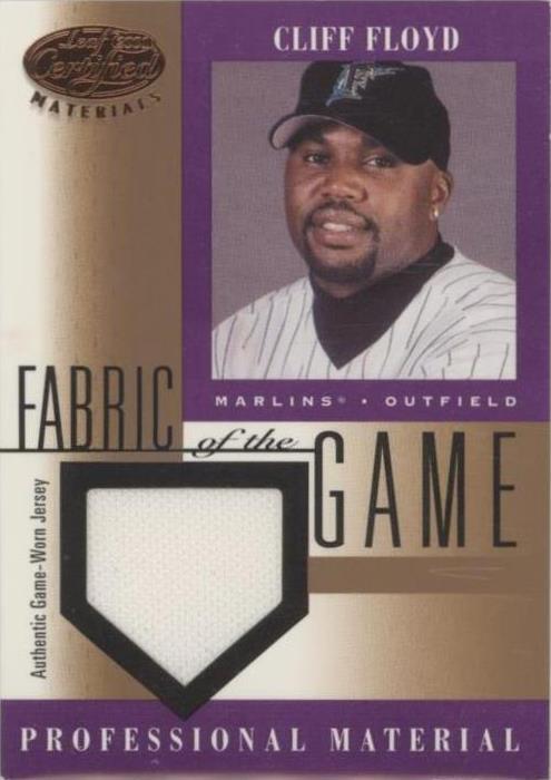 2001 Leaf сертифицированные материалы - Cliff Floyd #FG-112