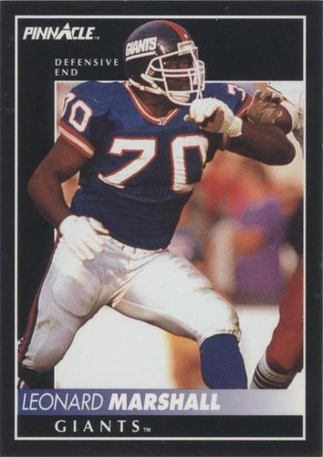 1992 Pinnacle Leonard Marshall #179