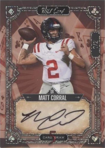 2022 Wild Card 5 Card Draw Matt Corral #5CDCL-34