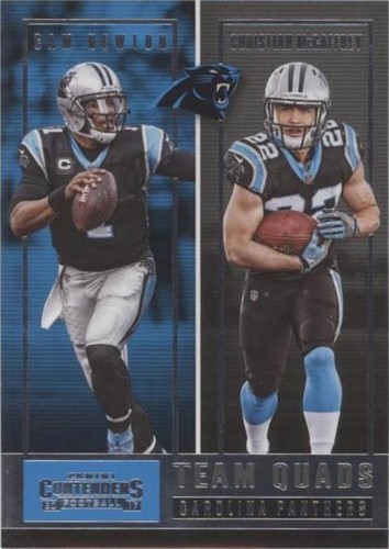 2017 Panini Contenders Cam Newton Christian McCaffrey Kelvin Benjamin #TQ-9