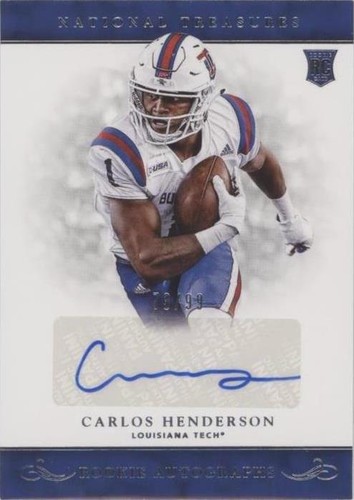 2017 Panini National Treasures Collegiate Carlos Henderson #165
