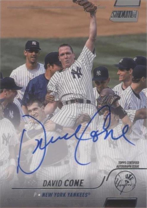 2022 Topps Stadium Club - Autographs #SCBA-DC David Cone (AU) for 