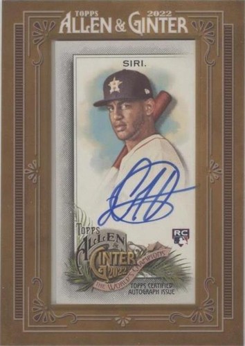 2022 Topps Allen & Ginter - Jose Siri #MA-JSI
