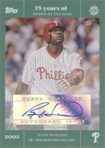 2022 Topps MLB Rookie of the Year 75th Anniversary - Ryan Howard #36-A