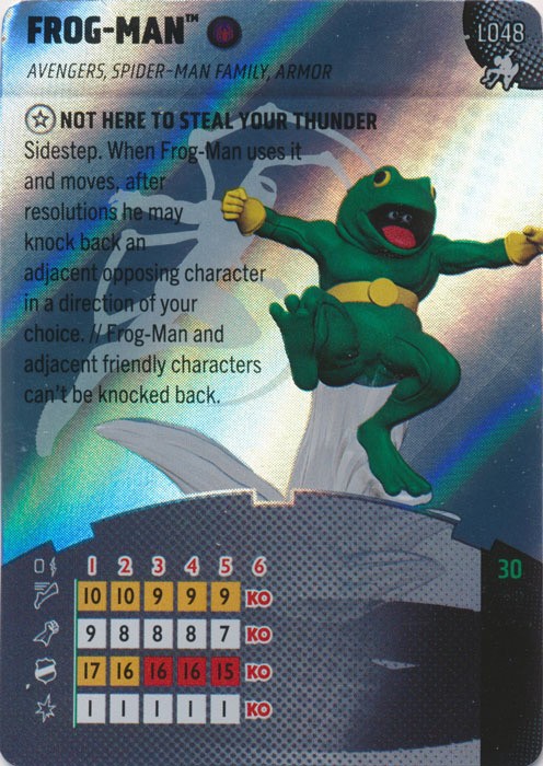 Marvel Heroclix Spiderman Beyond Amazing Legacy Card : Frog-Man - L048