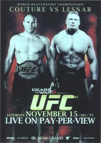 2010 Topps UFC Main Event - Brock Lesnar Randy Couture #FPR-UFC91