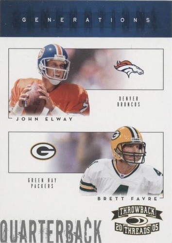2005 Donruss Throwback Threads Brett Favre John Elway #G-4