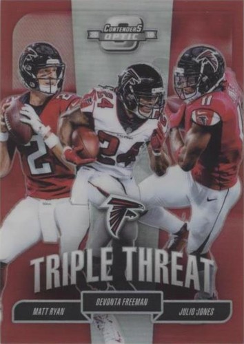 2018 Panini Contenders Optic Devonta Freeman Julio Jones Matt Ryan #TT-ATL