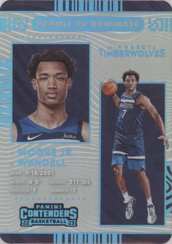 2022-23 Panini Contenders - Wendell Moore Jr. #18