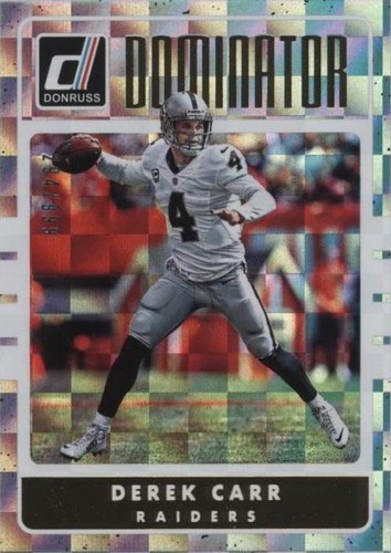 NIKE Elite RAIDERS DEREK CARR away FOOTBALL JERSEY On field