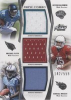 2012 Topps Prime Justin Blackmon Kendall Wright Michael Floyd #TCR-BFW