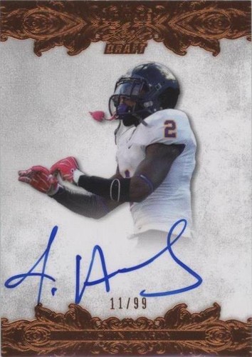 2015 Leaf Ultimate Draft Justin Hardy #BA-JH3