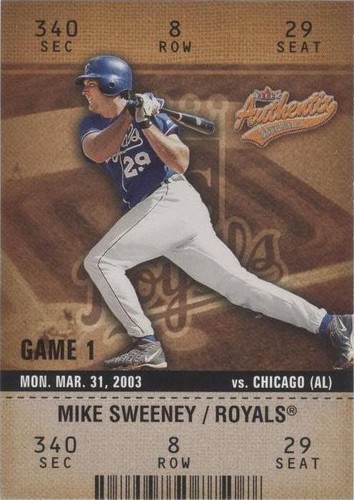 2003 Fleer Authentix - Mike Sweeney #80