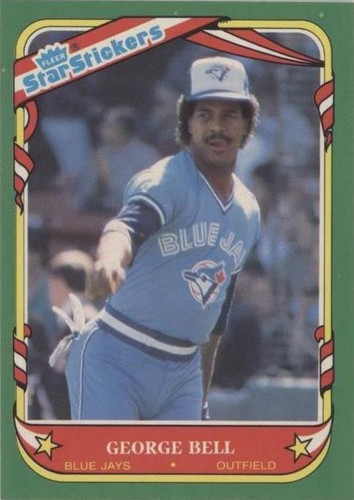 1987 Fleer Star Stickers - George Bell #9