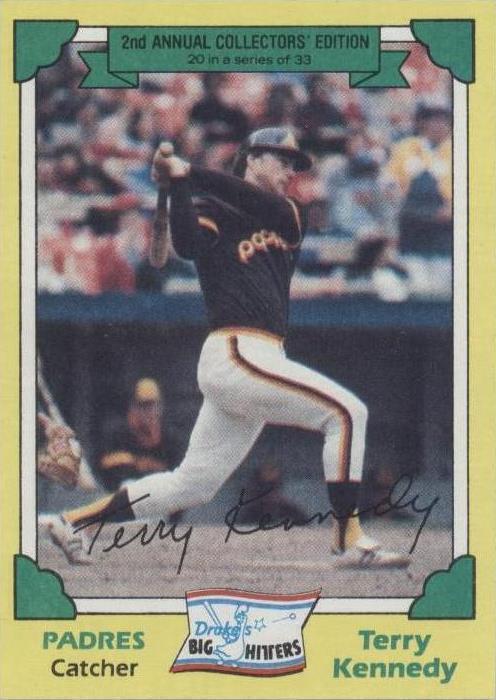 1982 Topps Drake's Big Hitters - Terry Kennedy #20