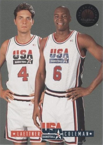 1993-94 Skybox Premium - Derrick Coleman/Christian Laettner #7