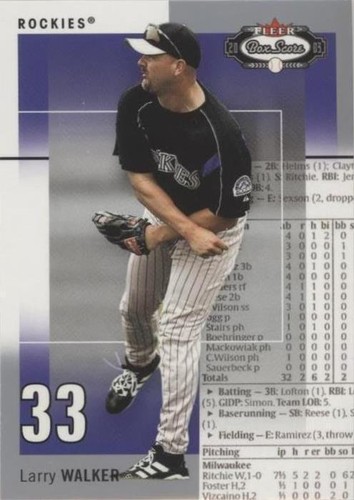 2003 Fleer Box Score - Larry Walker #87
