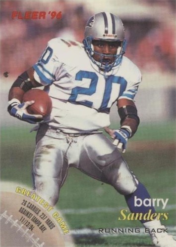 1996 Fleer Shell FACT Barry Sanders #75