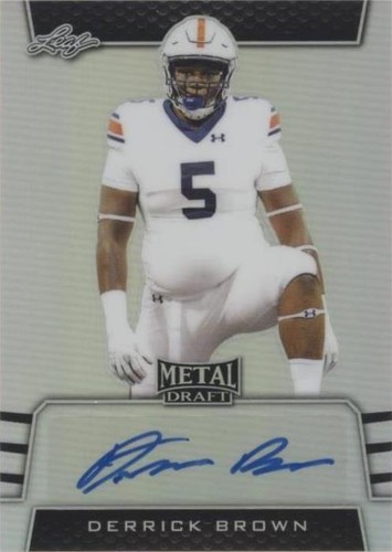 2019 Leaf Metal Draft Derrick Brown #BA-DB2