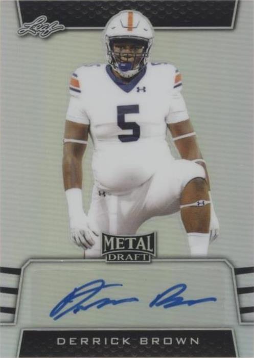 2019 Leaf Metal Draft Derrick Brown #BA-DB2