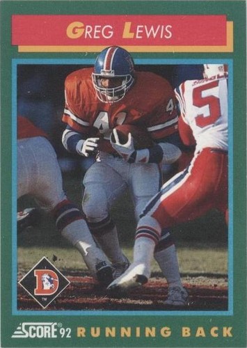 1992 Score Greg Lewis #225