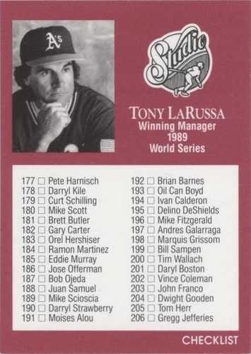 1991 Studio - Tony LaRussa #263