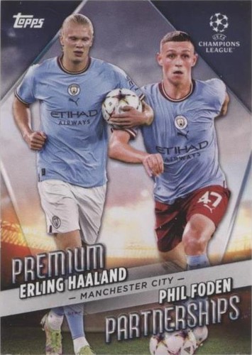 2022-23 Topps UEFA Club Competitions Erling Haaland Phil Foden #PP-5