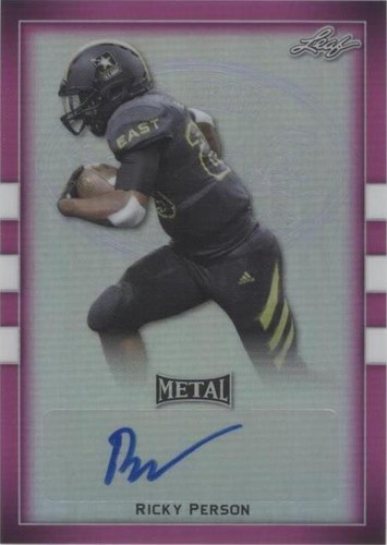 2018 Leaf Metal U.S. Army All-American Bowl Ricky Person #BA-RP1