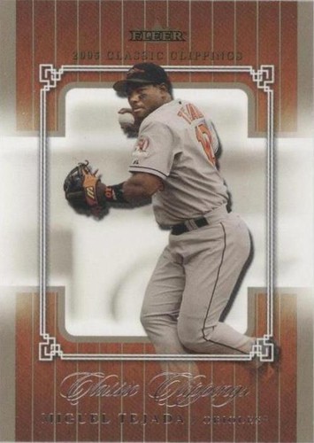 2005 Fleer Classic Clippings - Miguel Tejada #62