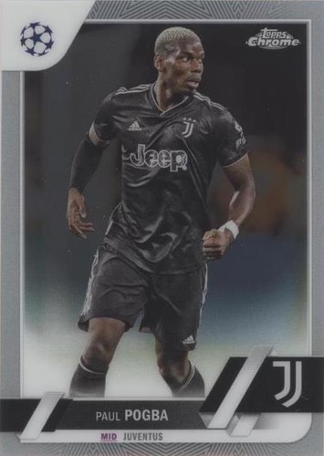 2022-23 Topps Chrome UEFA #108 Paul Pogba Aqua Refractor