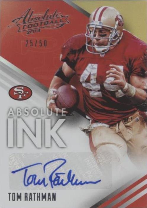 2014 Panini Absolute - Absolute Ink Spectrum Silver #AB-TR Tom Rathman ...