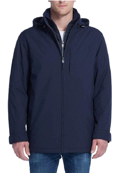 Weatherproof Men's Ultra Tech Men's Jacket Fleece Bib Removable Hood