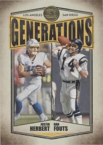 2022 Panini Legacy Dan Fouts Justin Herbert #G-5