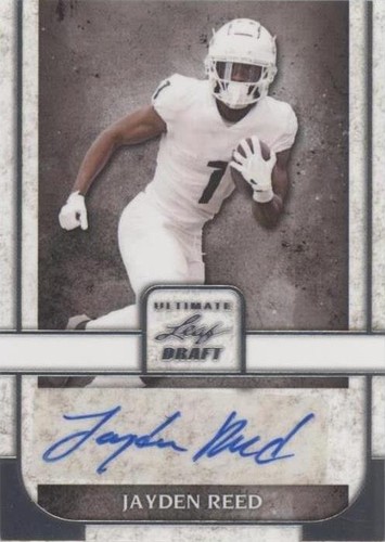 2022 Leaf Ultimate Draft Jayden Reed #BA-JR3