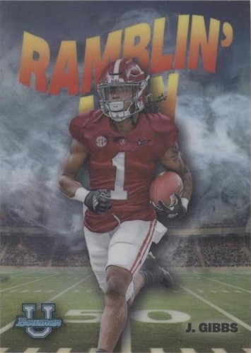 2022 Bowman University Chrome Jahmyr Gibbs #RM-5