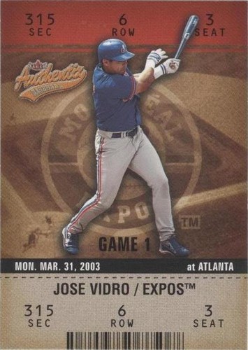 2003 Fleer Authentix - Jose Vidro #18