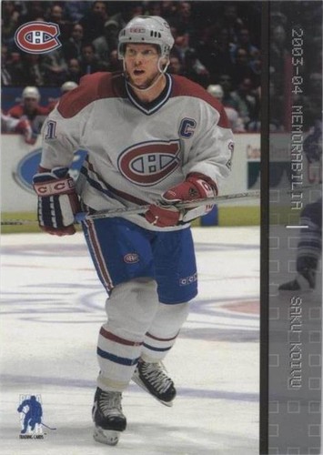 2003-04 In the Game Be A Player Memorabilia - Saku Koivu #80