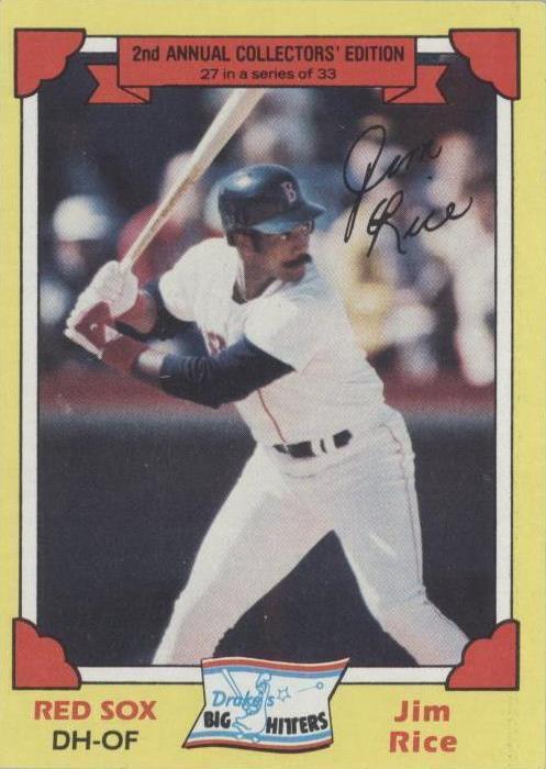 1982 Topps Drake's Big Hitters - Jim Rice #27